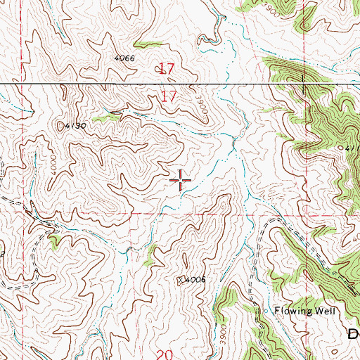 Topographic Map of Marlon Dam, WY