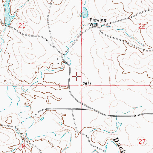 Topographic Map of Valarie Dam, WY