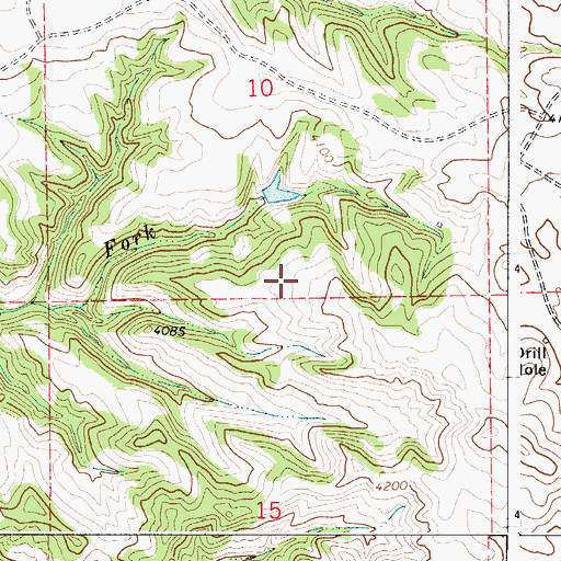 Topographic Map of Mitch Number 2 Dam, WY