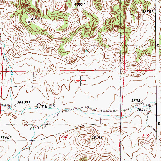 Topographic Map of Williams Reservoir, WY