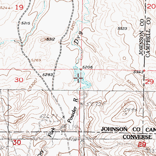 Topographic Map of Pine Dale Reservoir, WY