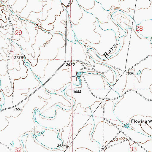 Topographic Map of Shober Number 1 Reservoir, WY