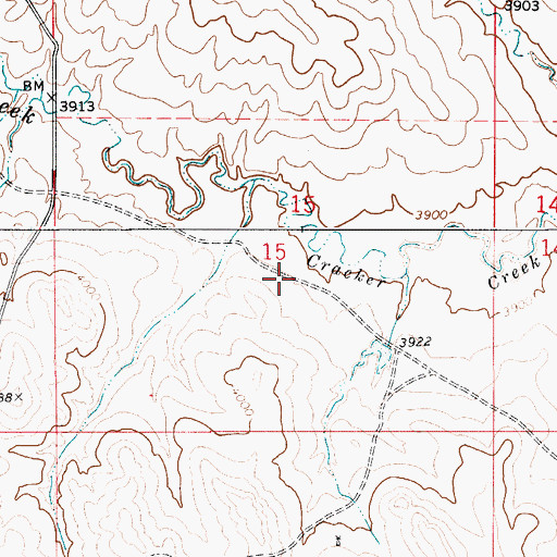 Topographic Map of Baker Number 1 Dam, WY