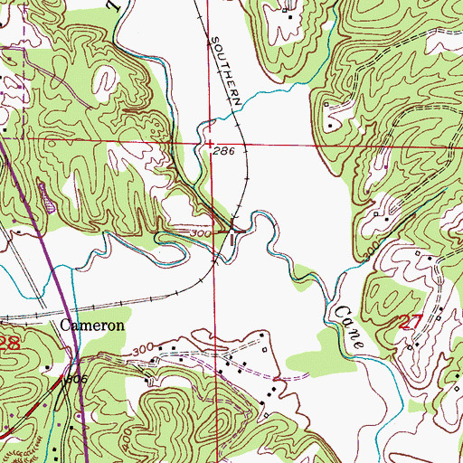 Topographic Map of Town Creek, AL
