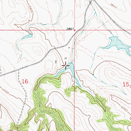 Topographic Map of Tony Reservoir, WY