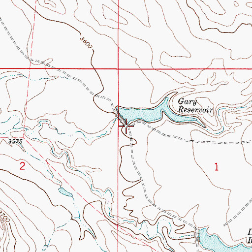 Topographic Map of Gary Dam, WY