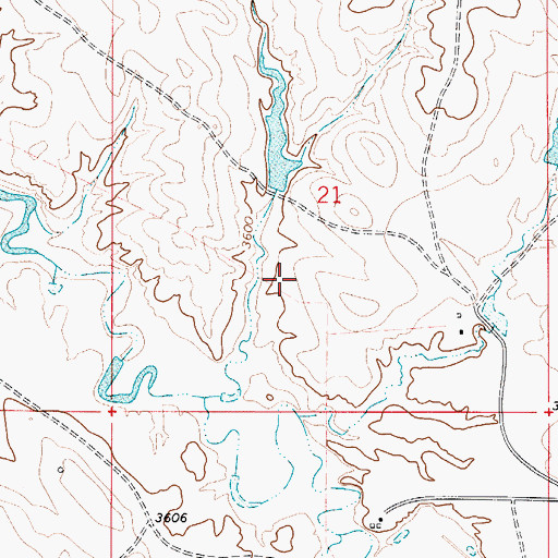 Topographic Map of Mary Dam, WY