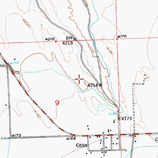 Topographic Map of Delbert Jones Reservoir, WY