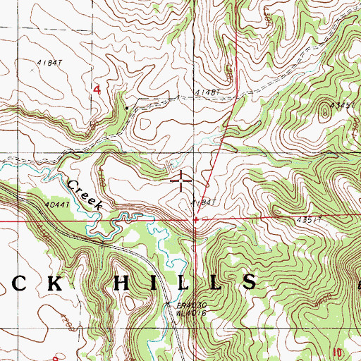 Topographic Map of French Dam, WY
