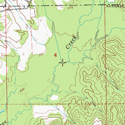 Topographic Map of Trail Branch, AL