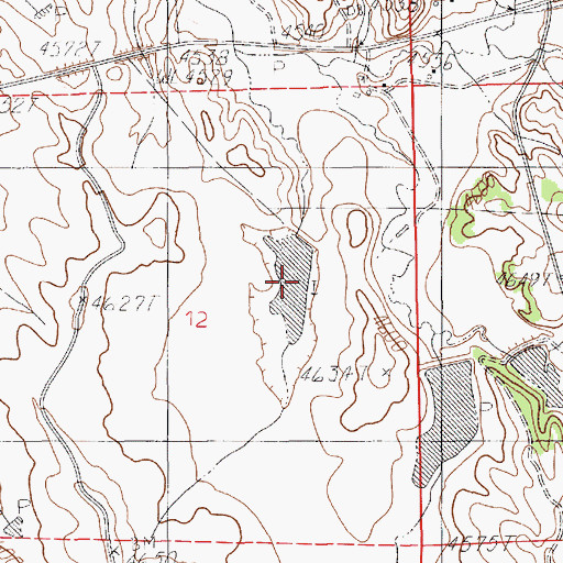 Topographic Map of Cedar Reservoir, WY