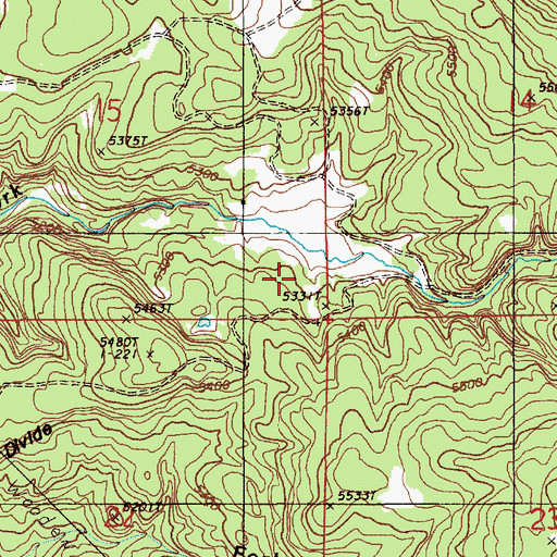 Topographic Map of Miller Creek Reservoir, WY