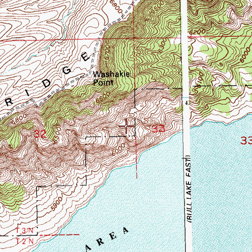 Topographic Map of Ocean Lake Habitat Reservoir Number 5, WY