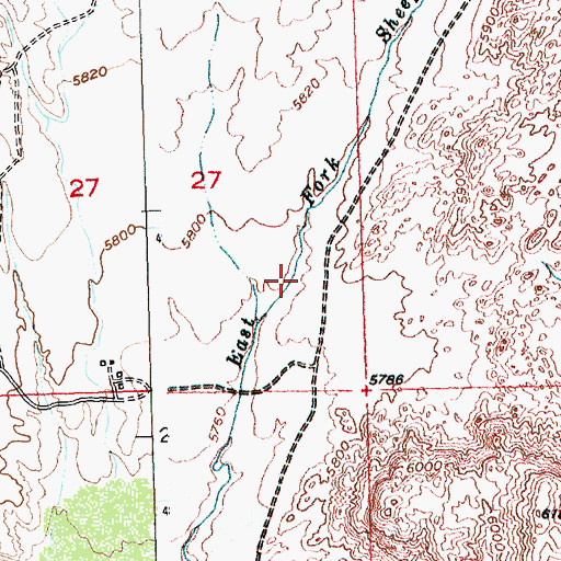 Topographic Map of Enlargement of Nielson Reservoir, WY