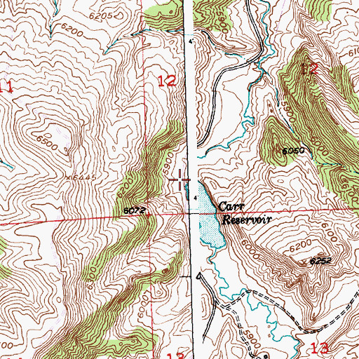Topographic Map of Johnson Dam, WY