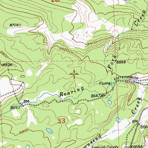 Topographic Map of Worten Meadow Dam, WY