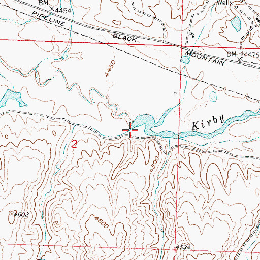 Topographic Map of Kirby Creek Dam, WY