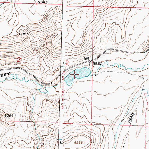 Topographic Map of Orchard Reservoir, WY