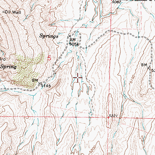Topographic Map of Arnold Dam, WY