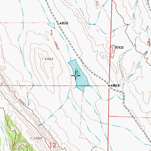 Topographic Map of Upper Reservoir, WY