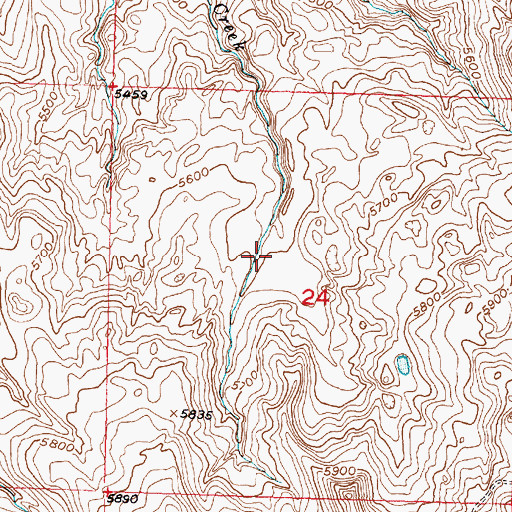 Topographic Map of Gardner Number 3 Dam, WY