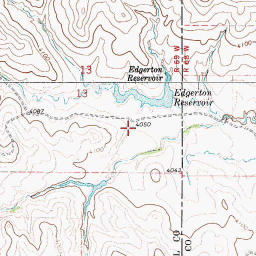 Topographic Map of Edgerton Dam, WY