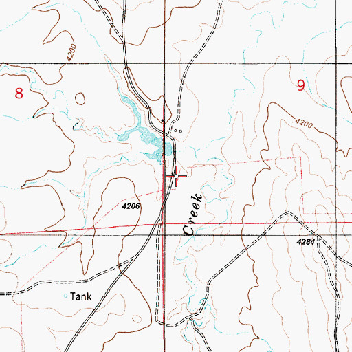 Topographic Map of E E Wakeman Reservoir, WY