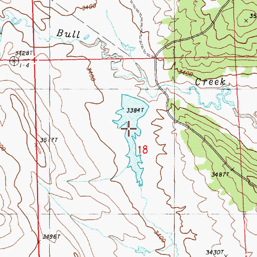 Topographic Map of Lone Tree Reservoir, WY