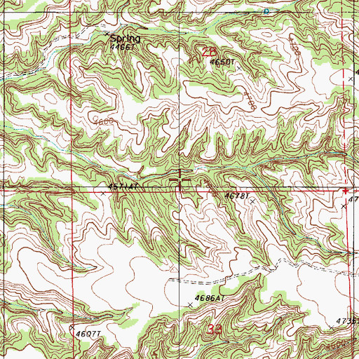 Topographic Map of Richard Reservoir, WY