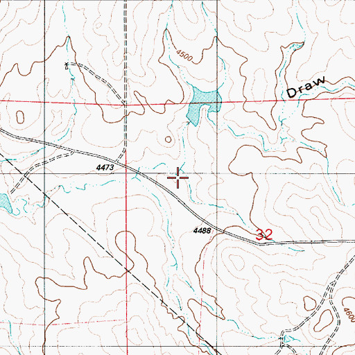 Topographic Map of Benne Dam, WY