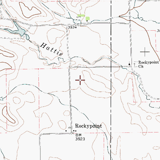 Topographic Map of Hill Reservoir, WY