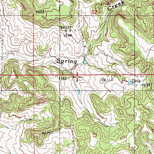 Topographic Map of Fred Reservoir, WY