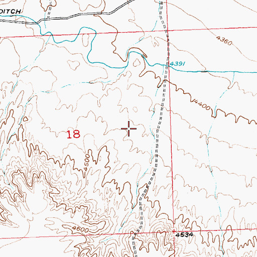 Topographic Map of Bench Canal Dam, WY
