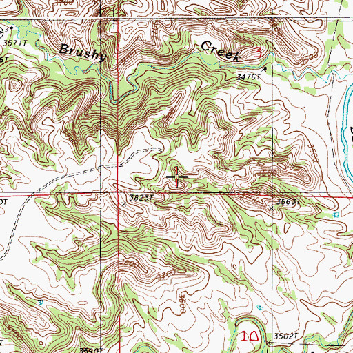 Topographic Map of Red Arrow Dam, WY
