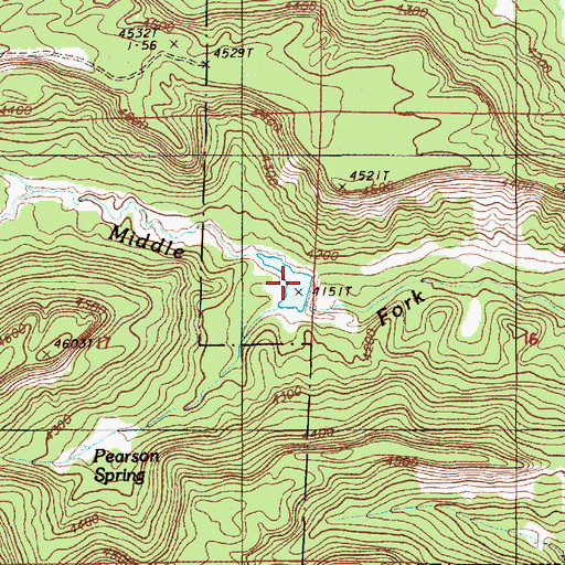 Topographic Map of Gets Reservoir, WY