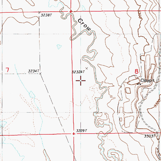 Topographic Map of Dennis Dam, WY