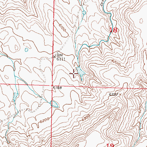 Topographic Map of Rathbun Irrigation Number 1 Dam, WY