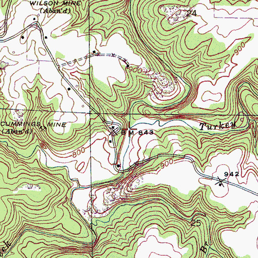 Topographic Map of Turkey Creek, AL