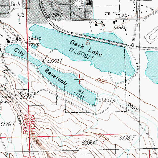 Topographic Map of Markham Dam, WY