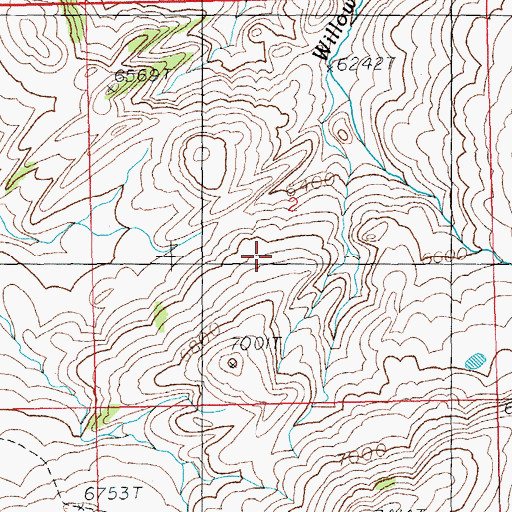 Topographic Map of Swan Creek Number 7 Dam, WY