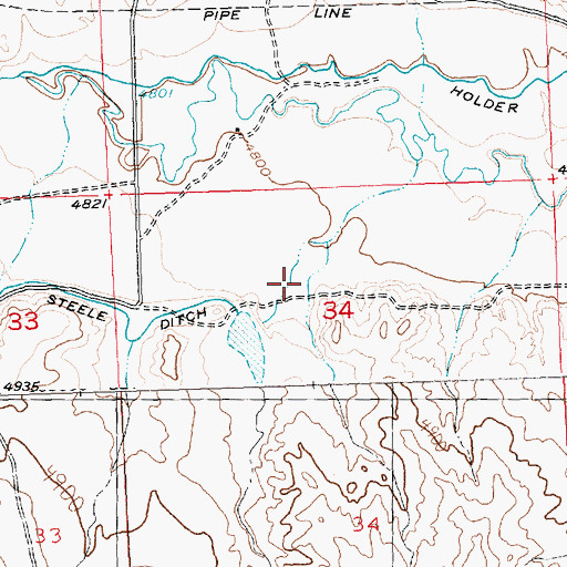 Topographic Map of Hillberry Dam, WY