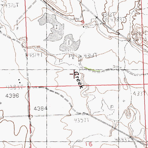 Topographic Map of Blake-Denton Number 2 Reservoir, WY