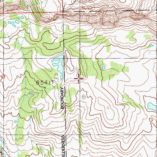 Topographic Map of Martin Lake, WY