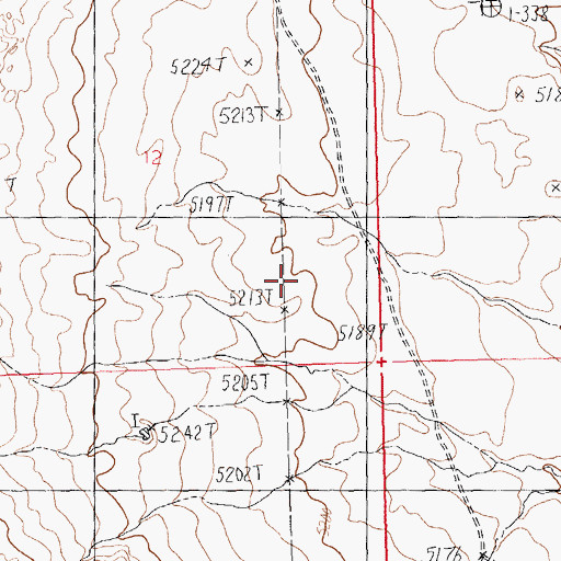 Topographic Map of Wiley Dam, WY