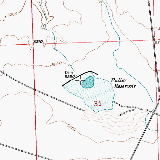 Topographic Map of Muskrat Number 1 Dam, WY