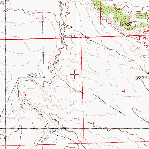 Topographic Map of Wales Dam, WY
