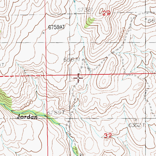 Topographic Map of Modglin Dam, WY