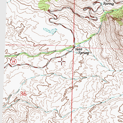 Topographic Map of N and S Reservoir, WY
