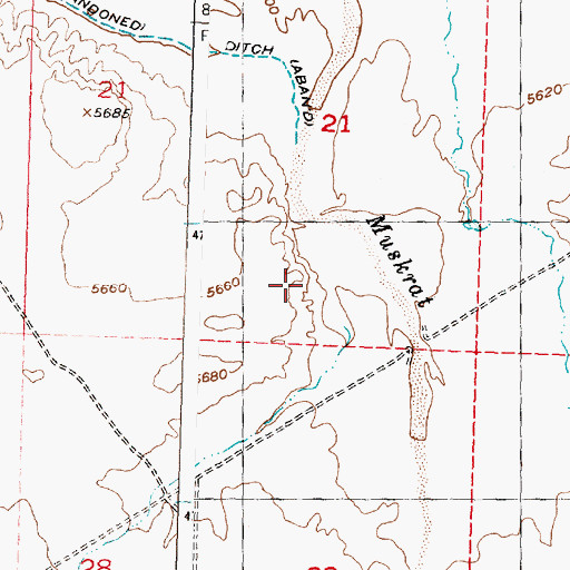 Topographic Map of Love Reservoir, WY