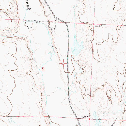 Topographic Map of Ewen Pence Gulch Reservoir, WY